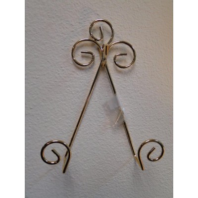 Bard's Polished Brass Metal Display Wall Rack for One Cup & Saucer Set, 8"   372143539578